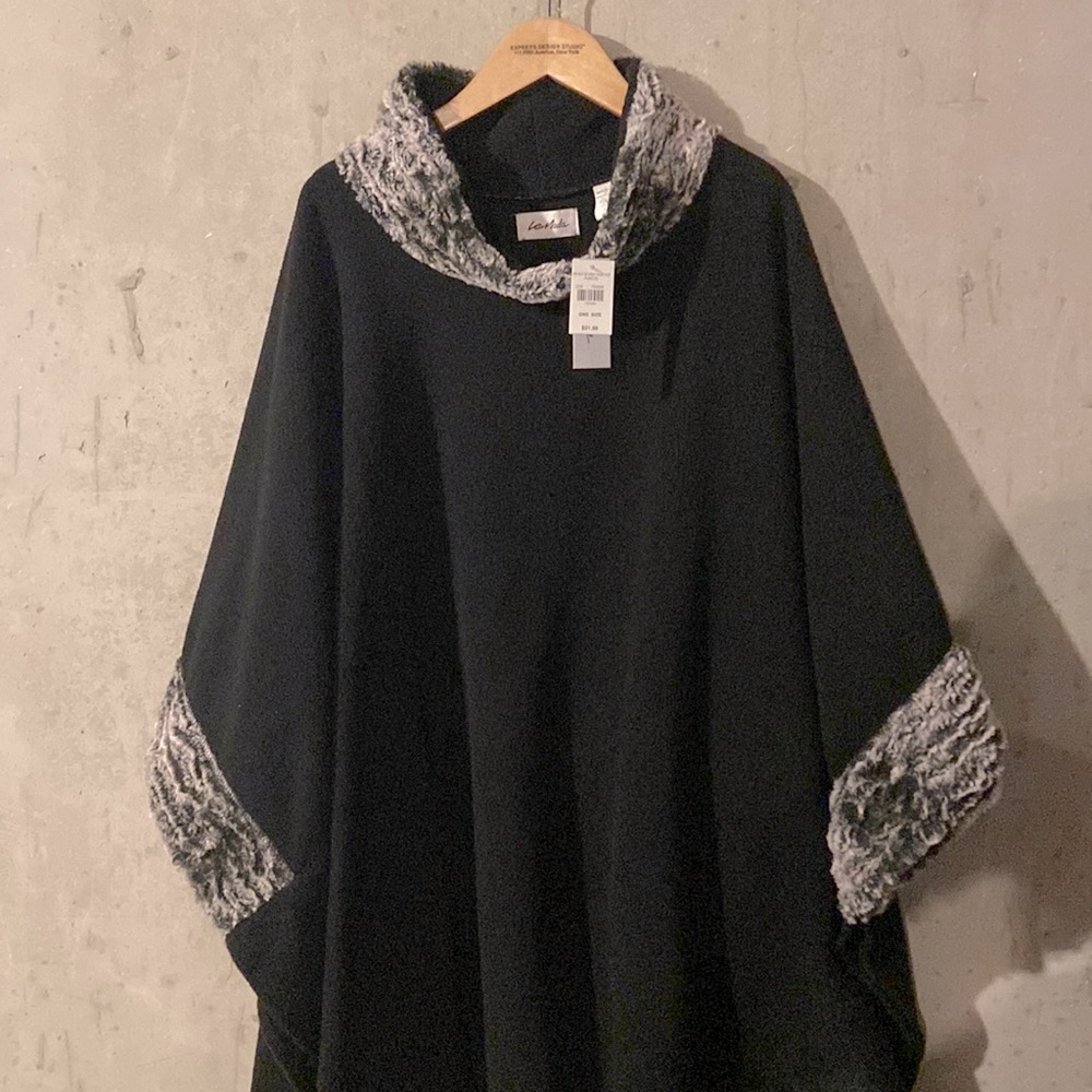 Winter poncho through over coat brand new